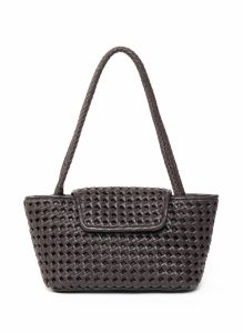 Women Elleme Dark Brown Courrier Courrier Tote Woven Leather Dark Brown