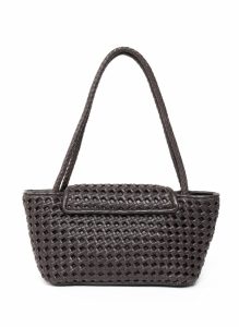 Women Elleme Dark Brown Courrier Courrier Tote Woven Leather Dark Brown - Image 3
