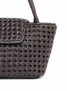 Women Elleme Dark Brown Courrier Courrier Tote Woven Leather Dark Brown - Image 4