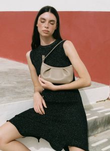 Women Elleme Taupe Dimple Pochette Leather Taupe Dimple - Image 2