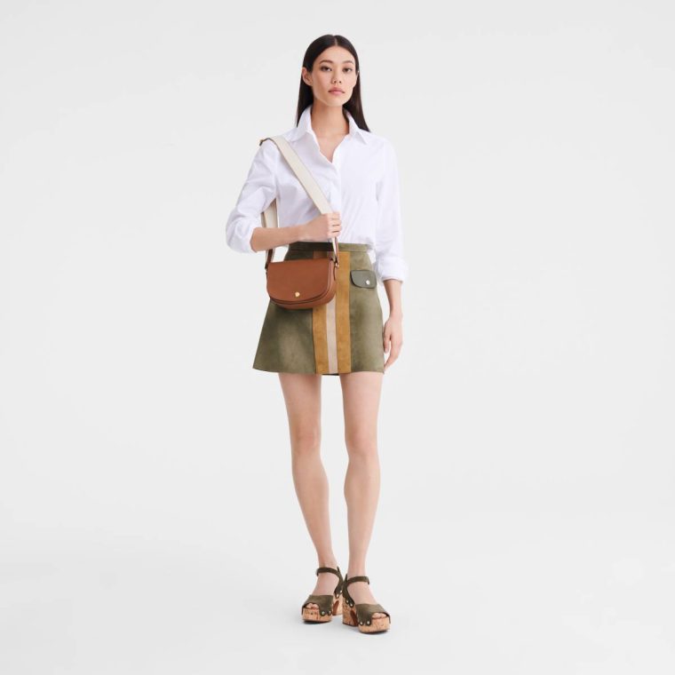 Women Épure S Crossbody Bag Cognac - Leather Leather Bags Cognac Longchamp - Image 2