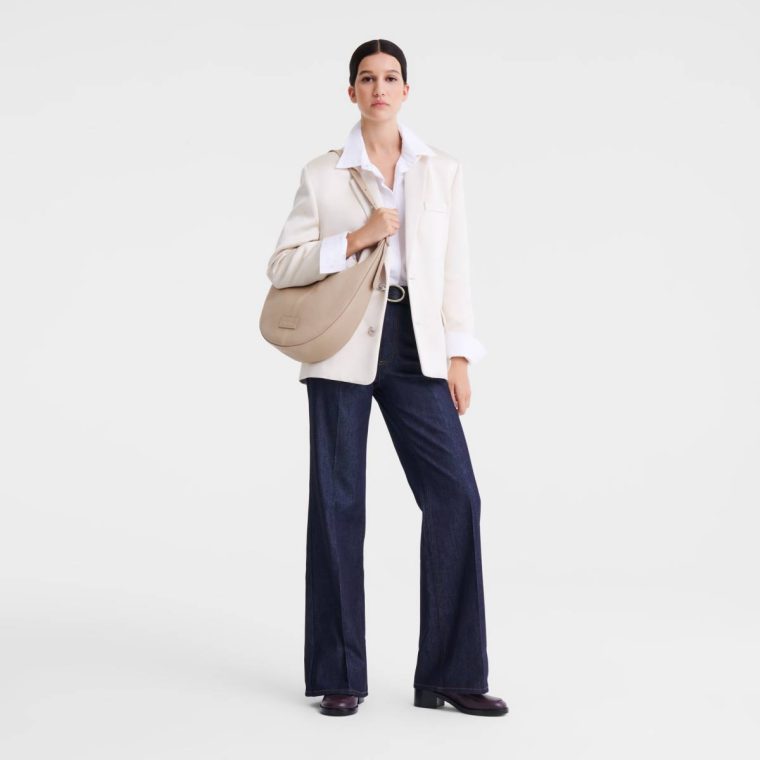 Women Essential L Crossbody Bag Clay - Leather Clay Leather Bags Longchamp - Image 2