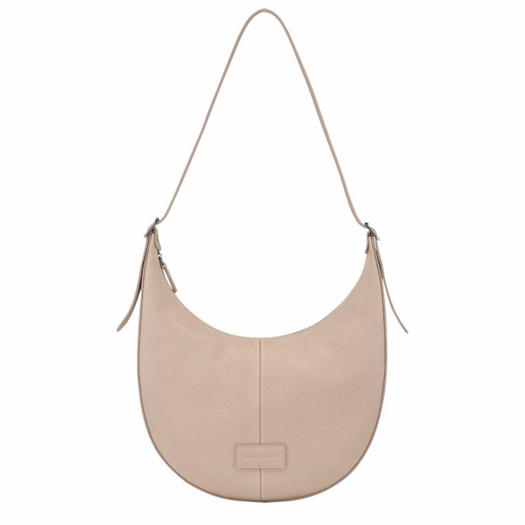 Women Essential L Crossbody Bag Clay - Leather Clay Leather Bags Longchamp