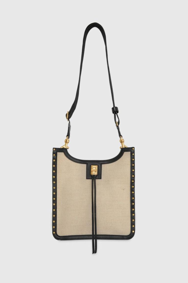 Women Feed Bag Darren Surplus Medium Feed Natural-Black Rebecca Minkoff