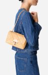 Women Ginger Colour Vanessa Bruno Quilted Bags Medium Matte Leather Moon Bag Made In Italy - Image 2