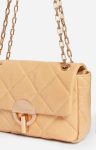 Women Ginger Colour Vanessa Bruno Quilted Bags Medium Matte Leather Moon Bag Made In Italy - Image 5