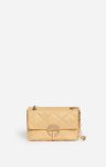 Women Ginger Colour Vanessa Bruno Quilted Bags Medium Matte Leather Moon Bag Made In Italy