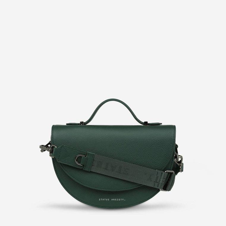 Women Green All Nighter Bag With Webbed Strap - Green Crossbody Status Anxiety - Image 2