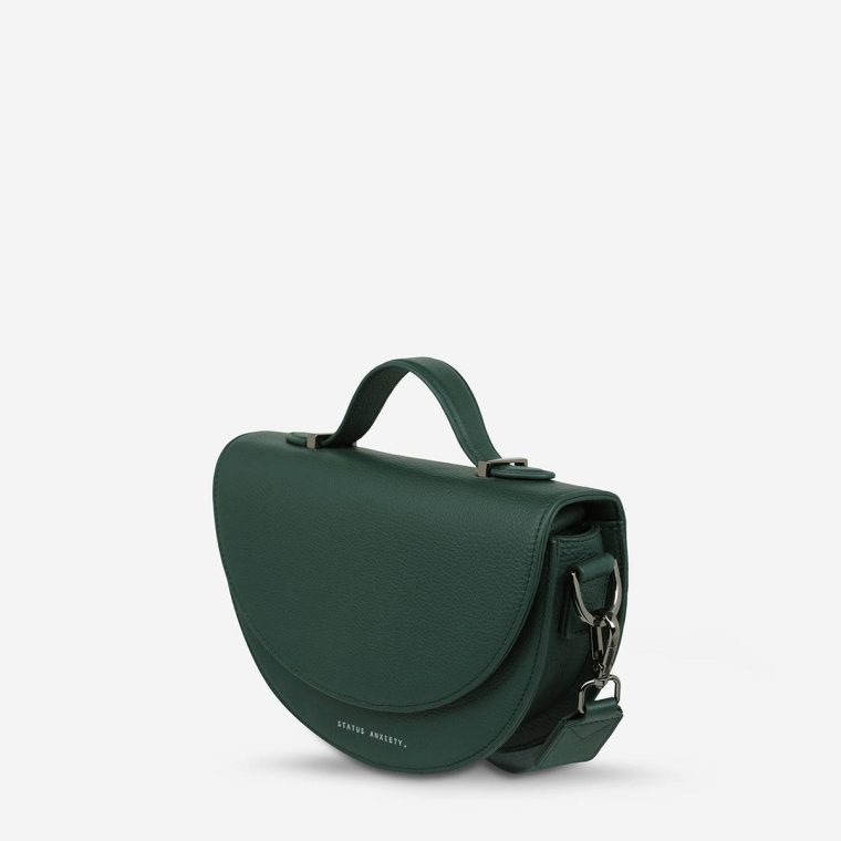 Women Green All Nighter Bag With Webbed Strap - Green Crossbody Status Anxiety - Image 3