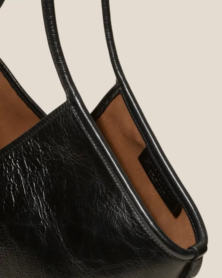 Women Hereu Shoulder Bags Black Calella Distressed - Leather Tote Bag - Image 3