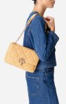 Women Large Matte Leather Moon Bag Made In Italy Quilted Bags Vanessa Bruno Ginger Colour - Image 2