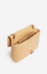 Women Large Matte Leather Moon Bag Made In Italy Quilted Bags Vanessa Bruno Ginger Colour - Image 4