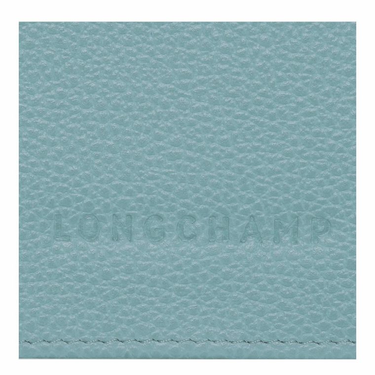 Women Le Foulonné Continental Wallet Eucalyptus - Leather Longchamp Leather Wallets Eucalyptus - Image 4