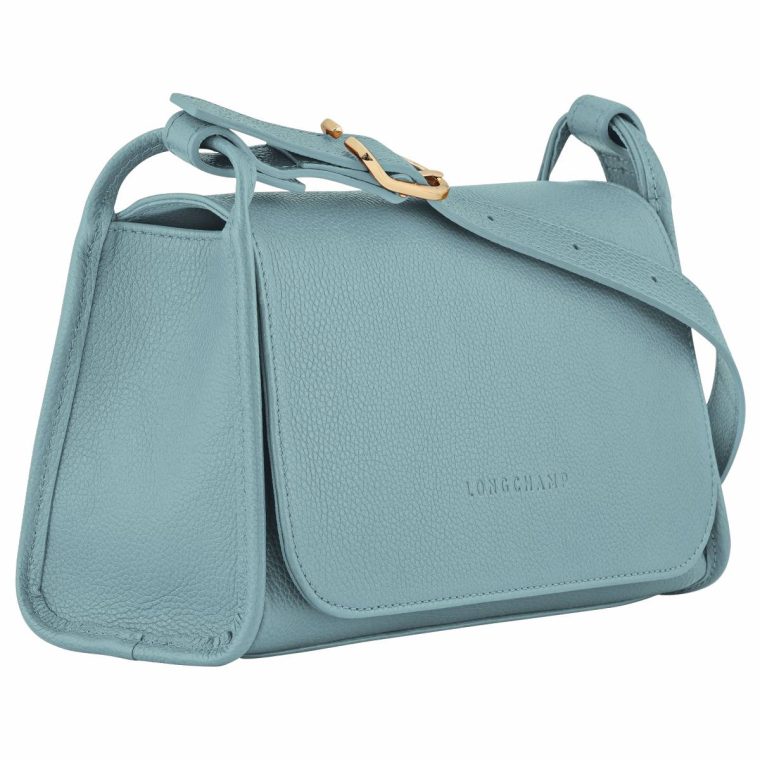 Women Le Foulonné M Crossbody Bag Eucalyptus - Leather Longchamp Eucalyptus Leather Bags - Image 3