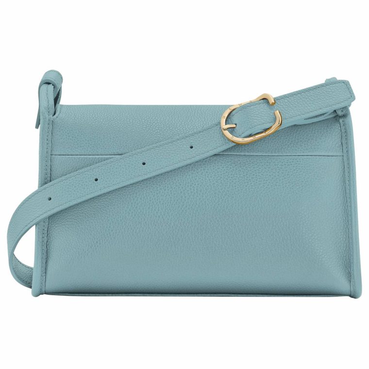 Women Le Foulonné M Crossbody Bag Eucalyptus - Leather Longchamp Eucalyptus Leather Bags - Image 4