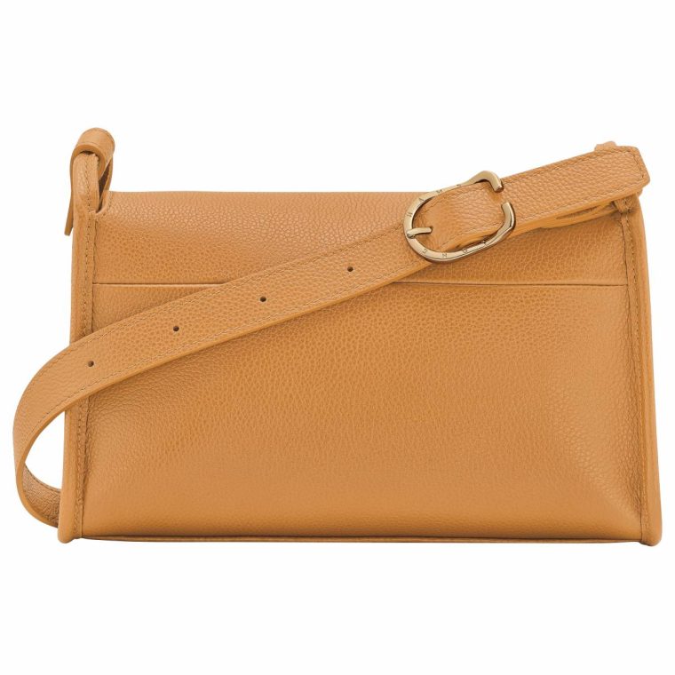 Women Le Foulonné M Crossbody Bag Walnut - Leather Walnut Leather Bags Longchamp - Image 4