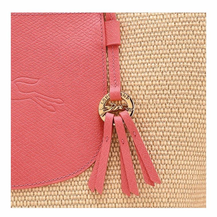Women Le Pliage Collection L Basket Bag Blush - Canvas Longchamp Shoulder Bags Blush - Image 5