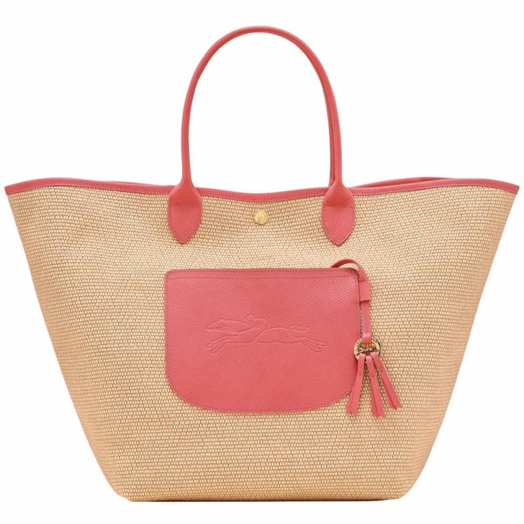 Women Le Pliage Collection L Basket Bag Blush - Canvas Longchamp Shoulder Bags Blush