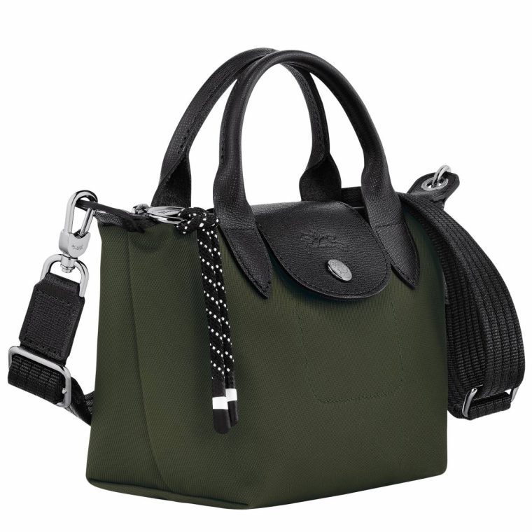 Women Le Pliage Energy Xs Handbag Khaki - Recycled Canvas Mini Bags Khaki Longchamp - Image 2