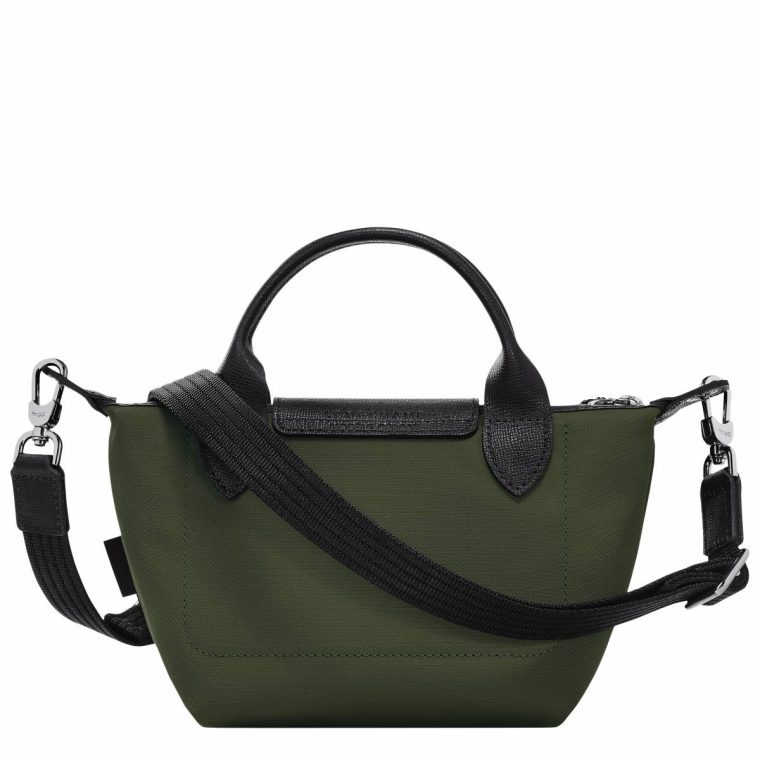 Women Le Pliage Energy Xs Handbag Khaki - Recycled Canvas Mini Bags Khaki Longchamp - Image 3