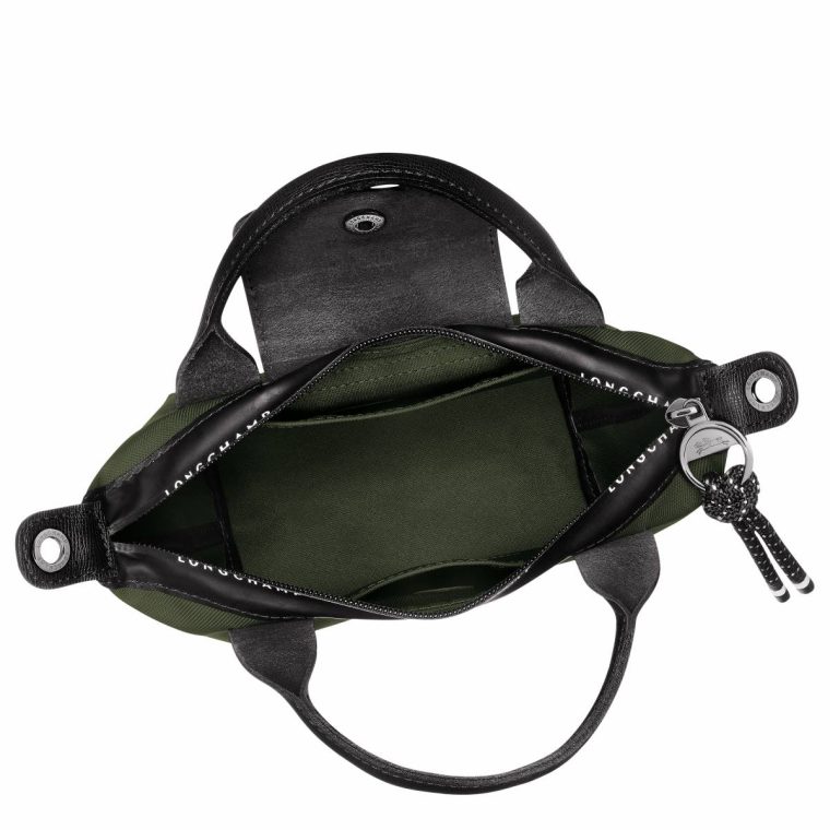 Women Le Pliage Energy Xs Handbag Khaki - Recycled Canvas Mini Bags Khaki Longchamp - Image 4