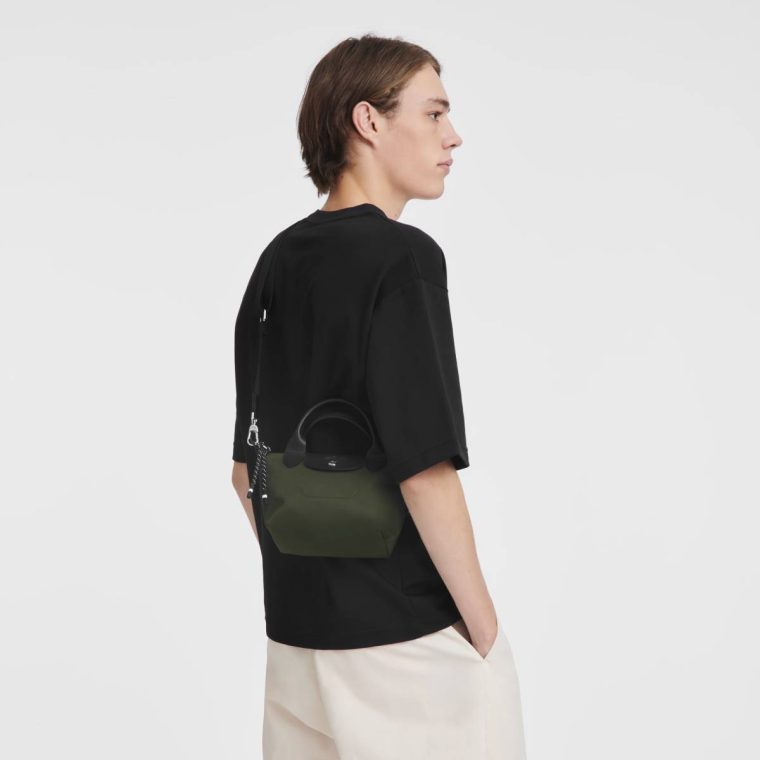 Women Le Pliage Energy Xs Handbag Khaki - Recycled Canvas Mini Bags Khaki Longchamp
