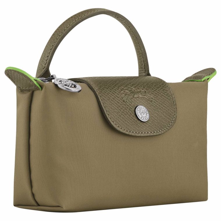 Women Le Pliage Green Pouch With Handle Artichoke - Recycled Canvas Longchamp Artichoke Pouches & Cases - Image 2