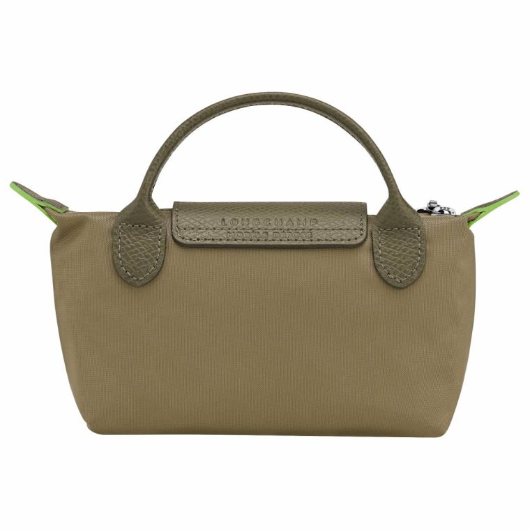 Women Le Pliage Green Pouch With Handle Artichoke - Recycled Canvas Longchamp Artichoke Pouches & Cases - Image 3