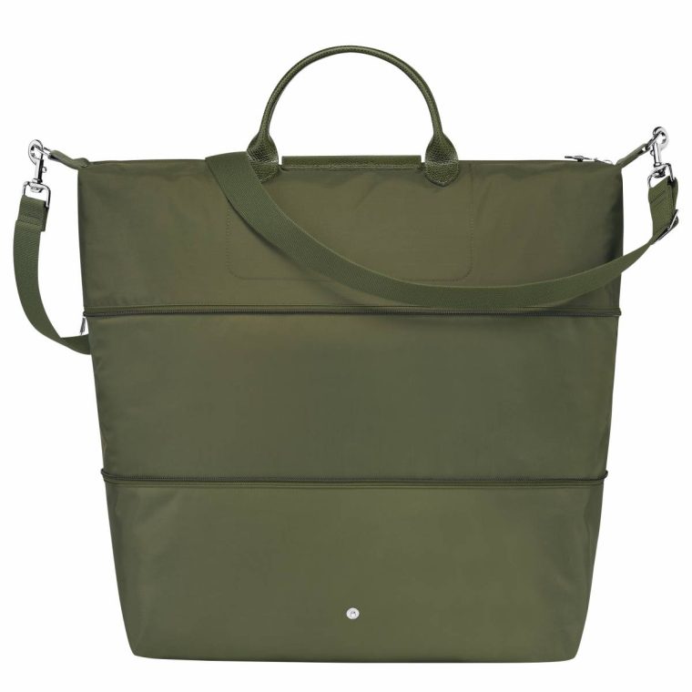 Women Le Pliage Green Travel Bag Expandable Forest - Recycled Canvas Longchamp Travel Bags Forest - Image 3