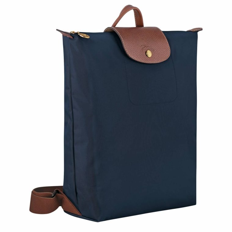 Women Le Pliage Original M Backpack Navy - Canvas Navy Longchamp Backpacks - Image 3