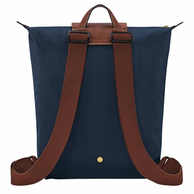 Women Le Pliage Original M Backpack Navy - Canvas Navy Longchamp Backpacks - Image 4