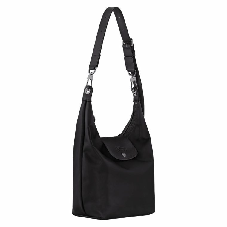Women Le Pliage Xtra M Shoulder Bag Black - Leather Longchamp Leather Bags Black - Image 3