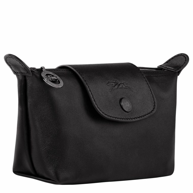 Women Le Pliage Xtra Pouch Black - Leather Black Longchamp Pouches & Cases - Image 2