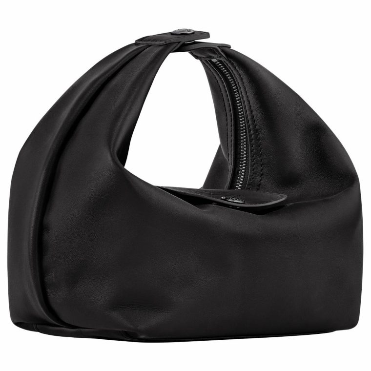 Women Le Pliage Xtra Xs Handbag Black - Leather Black Leather Bags Longchamp - Image 3