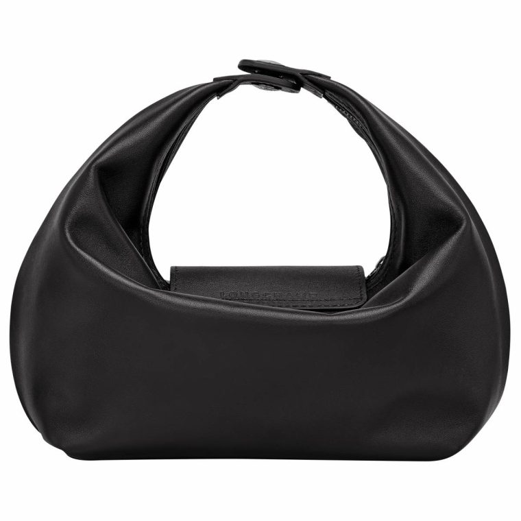 Women Le Pliage Xtra Xs Handbag Black - Leather Black Leather Bags Longchamp - Image 4