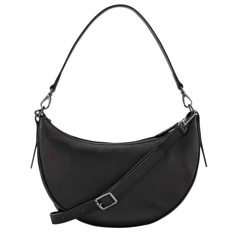 Women Leather Bags Black Longchamp 3D S Crossbody Bag Black - Leather - Image 4