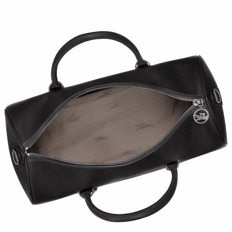 Women Leather Bags Daylong L Handbag Black - Leather Black Longchamp - Image 4