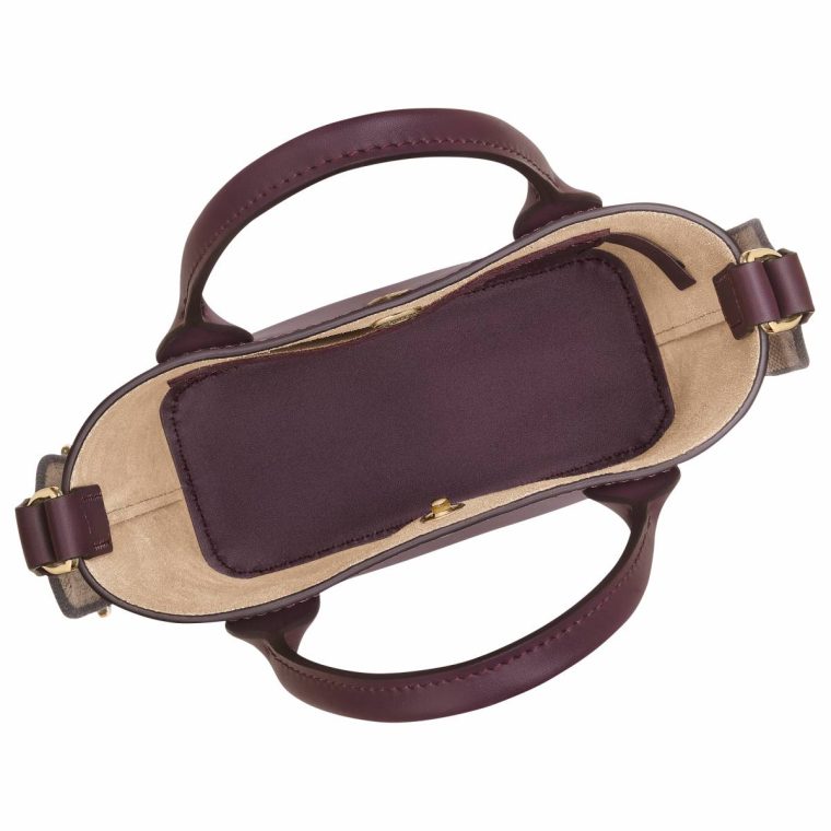 Women Leather Bags Épure Xs Tote Bag Eggplant - Leather Longchamp Eggplant - Image 5