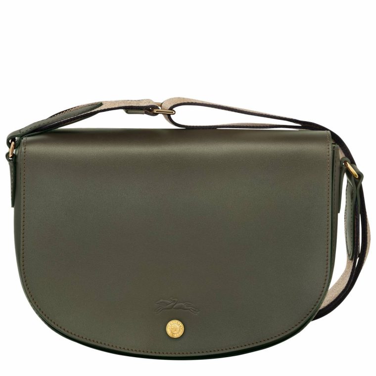 Women Leather Bags Khaki Épure M Crossbody Bag Khaki - Leather Longchamp