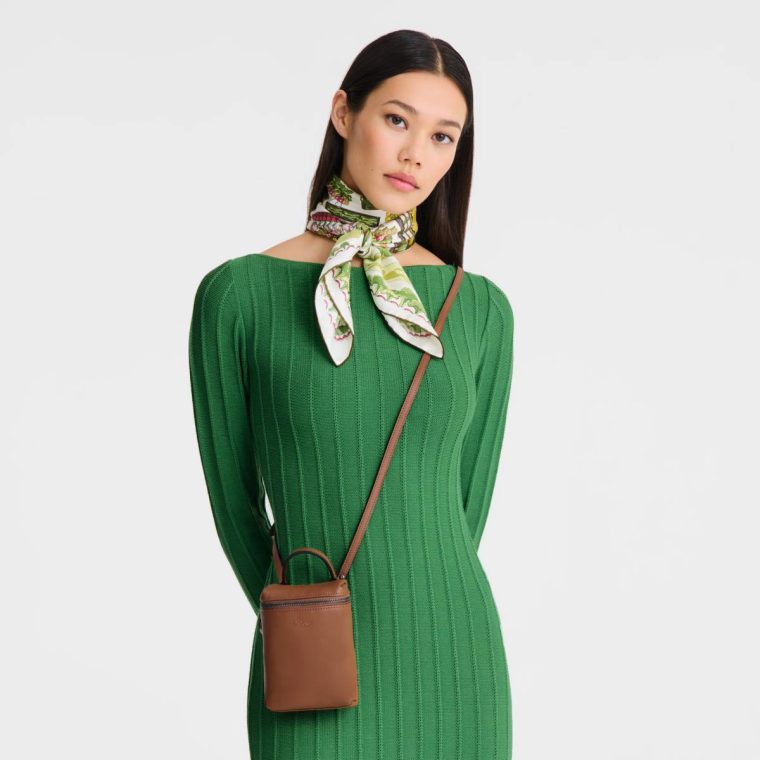 Women Leather Bags Le Pliage Xtra Xs Crossbody Bag Cognac - Leather Cognac Longchamp - Image 2