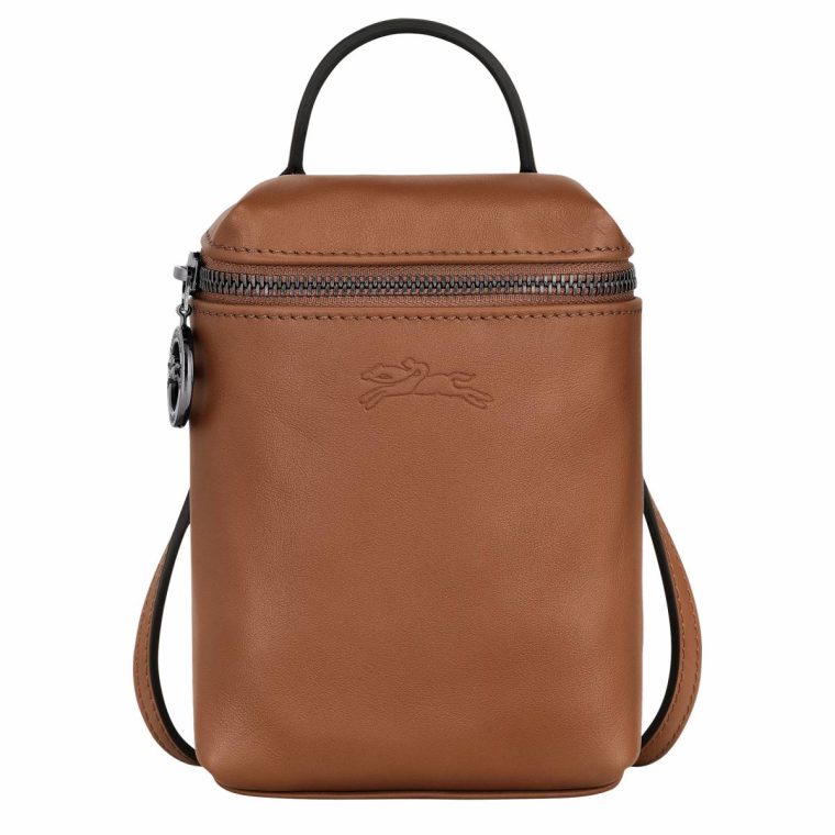 Women Leather Bags Le Pliage Xtra Xs Crossbody Bag Cognac - Leather Cognac Longchamp