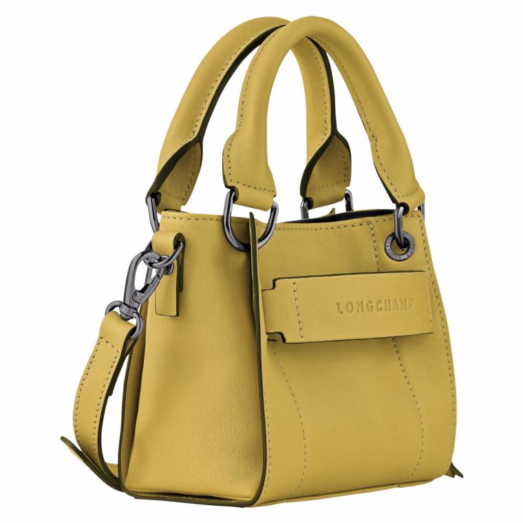 Women Leather Bags Longchamp 3D Xs Handbag Ginger - Leather Ginger - Image 3