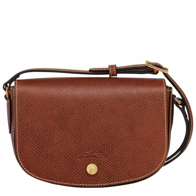 Women Leather Bags Longchamp Brown Épure S Crossbody Bag Brown - Leather