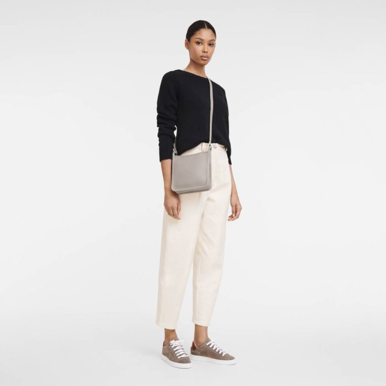 Women Leather Bags Longchamp Le Foulonné S Crossbody Bag Turtledove - Leather Turtledove - Image 2