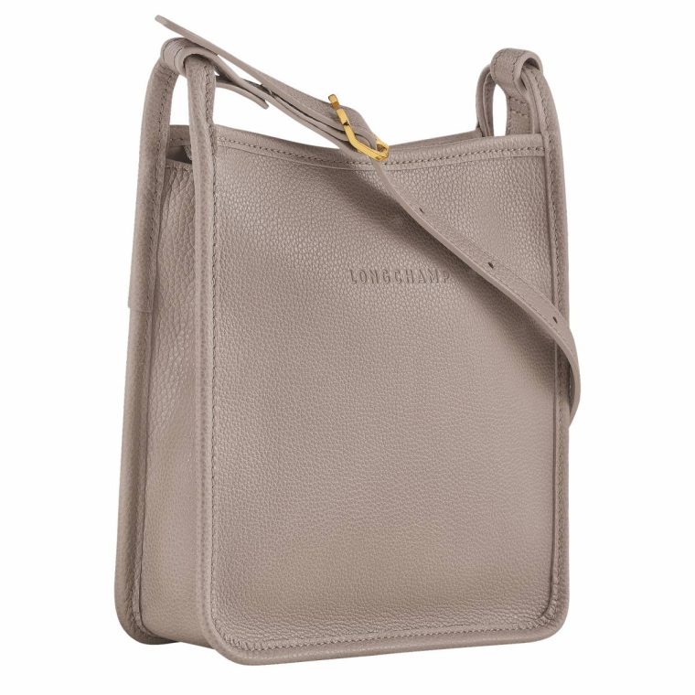 Women Leather Bags Longchamp Le Foulonné S Crossbody Bag Turtledove - Leather Turtledove - Image 3