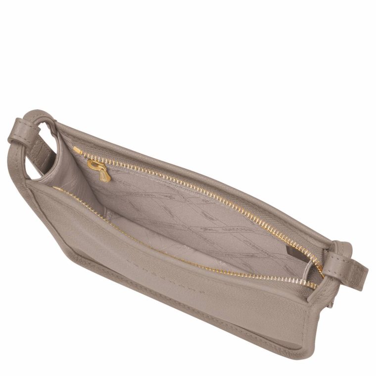 Women Leather Bags Longchamp Le Foulonné S Crossbody Bag Turtledove - Leather Turtledove - Image 5