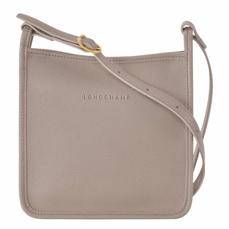 Women Leather Bags Longchamp Le Foulonné S Crossbody Bag Turtledove - Leather Turtledove
