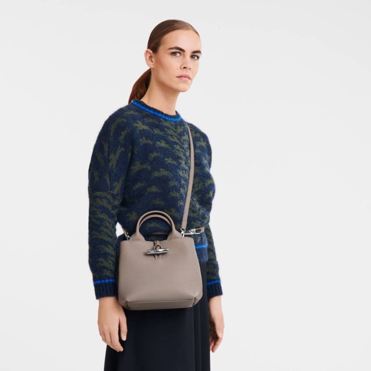 Women Leather Bags Longchamp Le Roseau S Handbag Clay - Leather Clay - Image 2