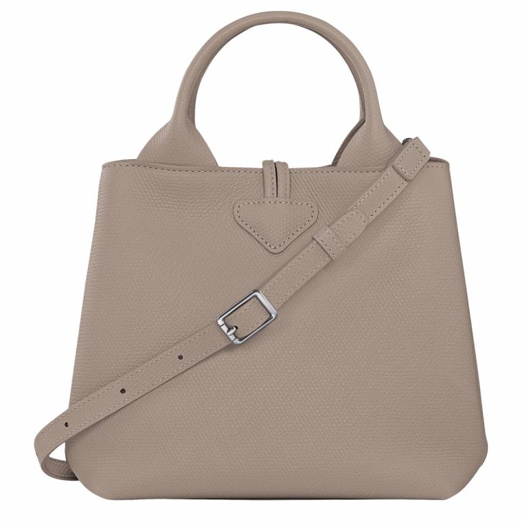 Women Leather Bags Longchamp Le Roseau S Handbag Clay - Leather Clay - Image 4