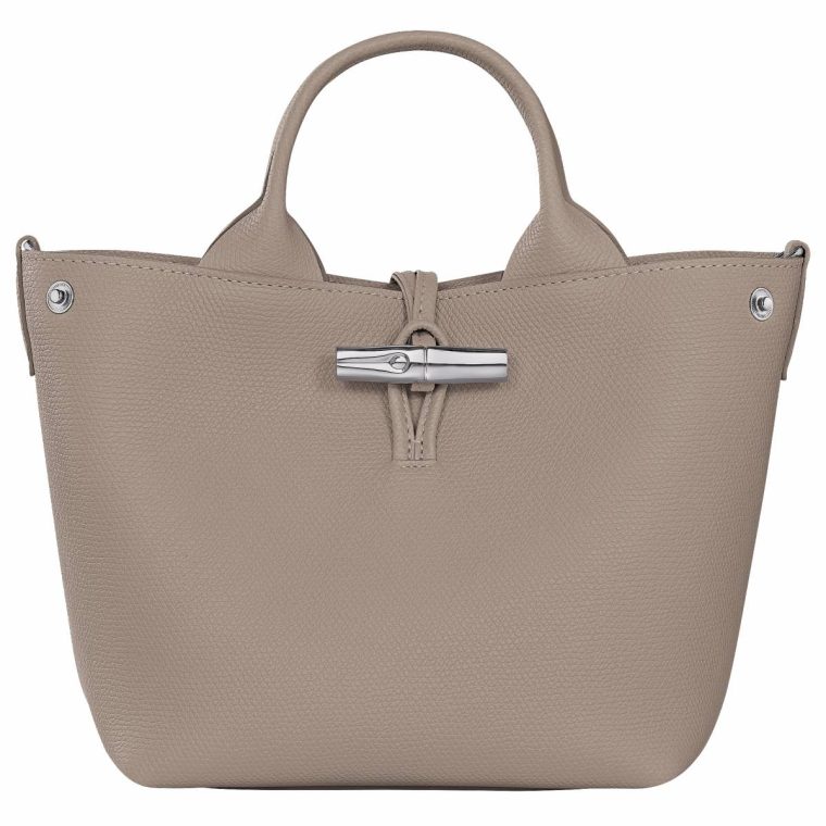 Women Leather Bags Longchamp Le Roseau S Handbag Clay - Leather Clay - Image 5